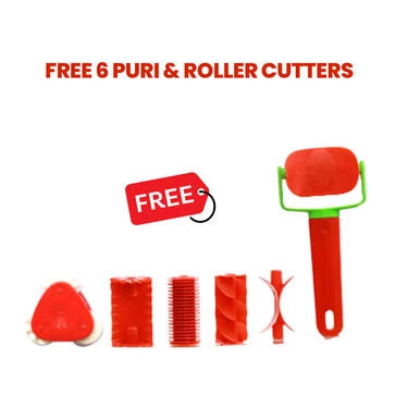 16 Pcs Namkeen Maker + 6 Pcs Roller Cutter