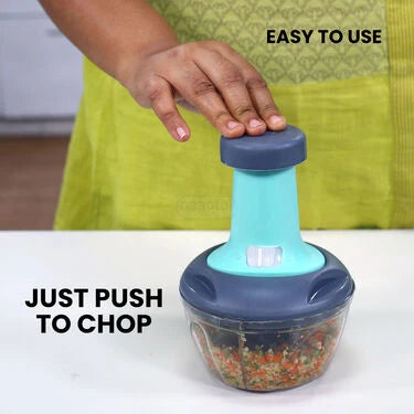 10 sec Onion & Veg Push Chopper + Garlic Crusher + Smart Knife