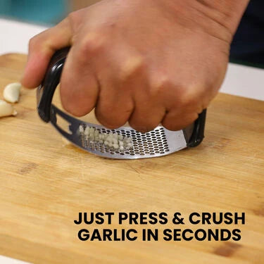 10 sec Onion & Veg Push Chopper + Garlic Crusher + Smart Knife