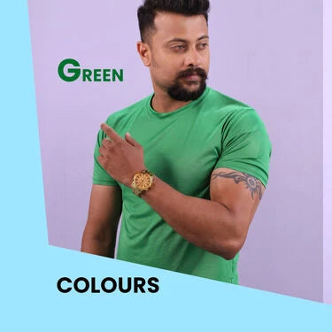 Pack Of 10 Pocket Round Neck T-Shirts With Golden Watch Free (10RT7)