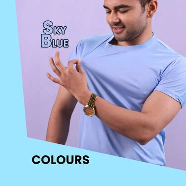 Pack Of 10 Pocket Round Neck T-Shirts With Golden Watch Free (10RT7)