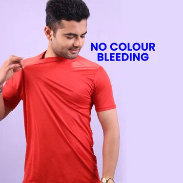 Pack Of 10 Pocket Round Neck T-Shirts With Golden Watch Free (10RT7)