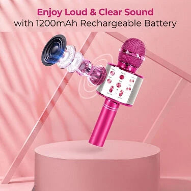 Multi-Function Chargeable Bluetooth Wireless Singing Mike With Speaker (BLS9)