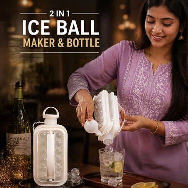 2 In 1 Ice Ball Maker & Bottle