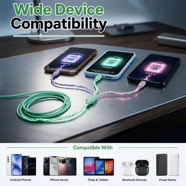 Super Long 3 In 1 Fast Charging Cable with Adpater (CDC28)