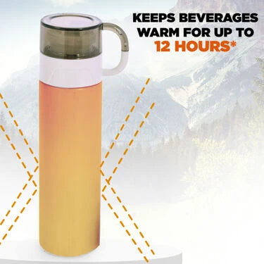12 hours hot & Cold Vacuum flask 500ml +3 cups