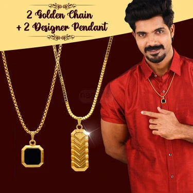 2 Golden Chain with Pendant