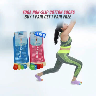 5 Toe Yoga Non Slip Cotton Socks Buy 1 Get 1 Pair (PRS153)