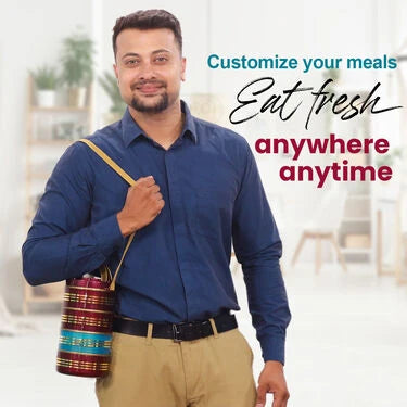 3 Layer + Free 2 Layer Steel Insulated Lunch Box