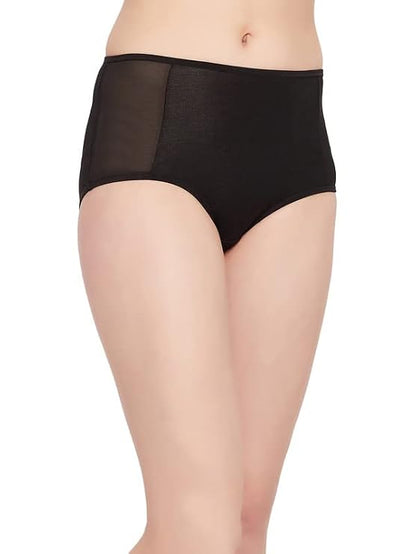 High Waist Hipster in Black with Inner Elastic