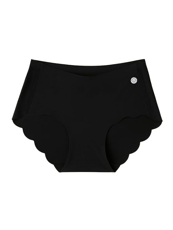 High Waist Hipster Panty with Lace Insert in Black