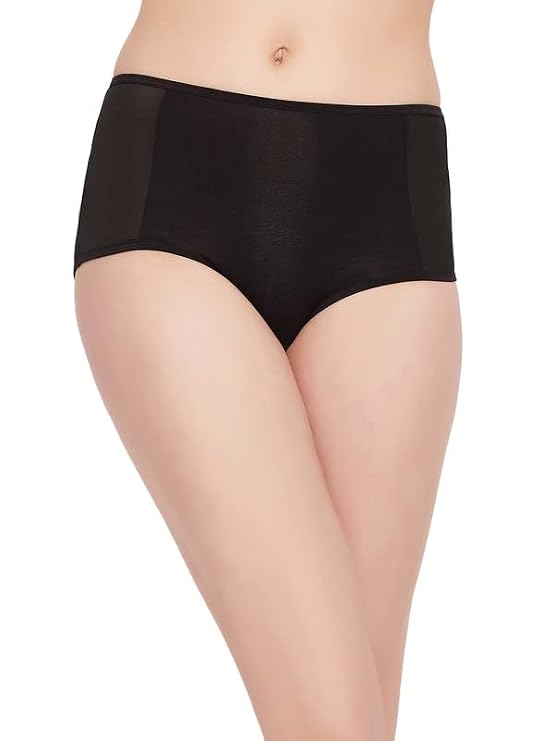 High Waist Hipster in Black with Inner Elastic