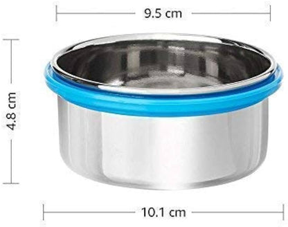 3 Stainless Steel Leak Proof Click & Lock Lunch Box + Bottle + Hot Carry Bag (SCLLBWB)