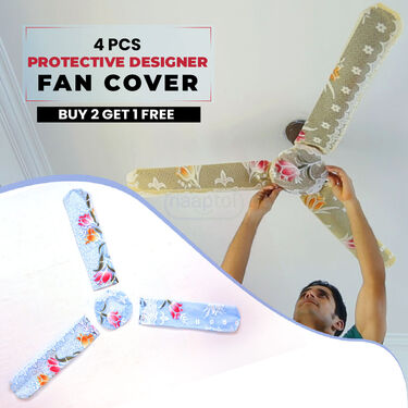 4 Pcs Protective Designer Fan Cover Set - Buy 2 Get 1 Free (B2G1FC)