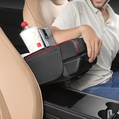 Smart Console Armrest Organizer with Storage Cup Holder & Phone Slot