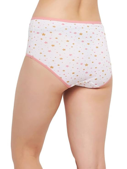 Cotton High Waist Hipster Panty In White