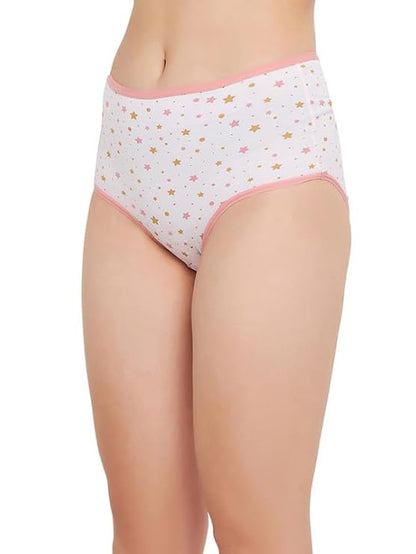 Cotton High Waist Hipster Panty In White