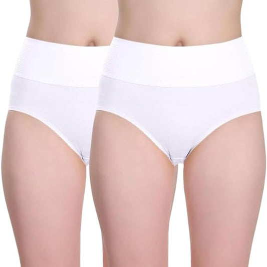 Pack of 2 Mid-Waist Seamless Bonded Hipster Panties