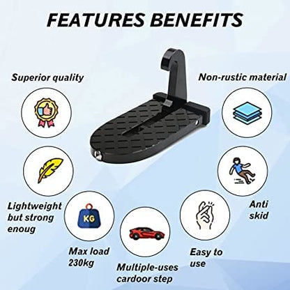 Universal foldable car door step