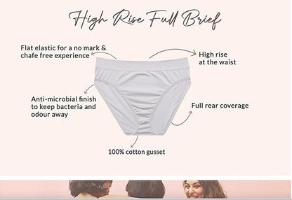Pack of 2 Mid-Waist Seamless Bonded Hipster Panties