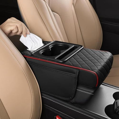 Smart Console Armrest Organizer with Storage Cup Holder & Phone Slot