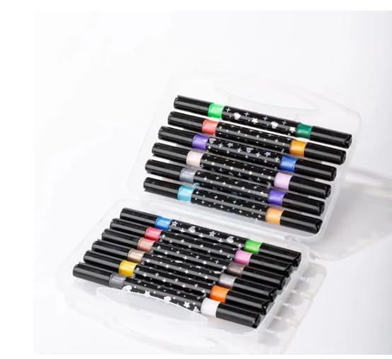 Glitter Brush Marker Set