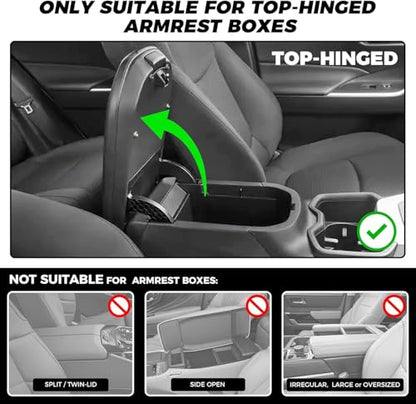 Smart Console Armrest Organizer with Storage Cup Holder & Phone Slot