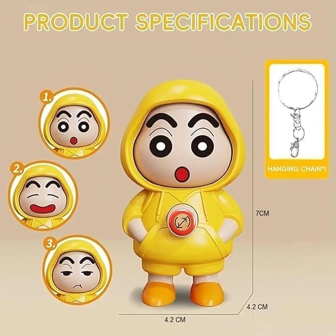 Shin-Chan Face Rotating Keychain