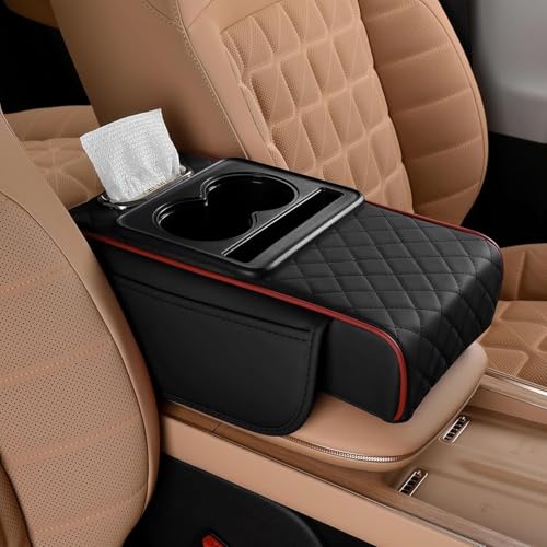 Smart Console Armrest Organizer with Storage Cup Holder & Phone Slot