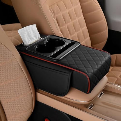 Smart Console Armrest Organizer with Storage Cup Holder & Phone Slot