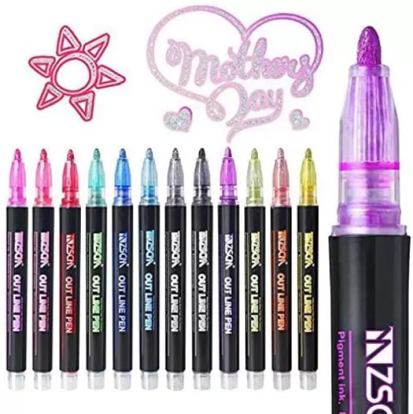 Outline Markers | 12 Color Set