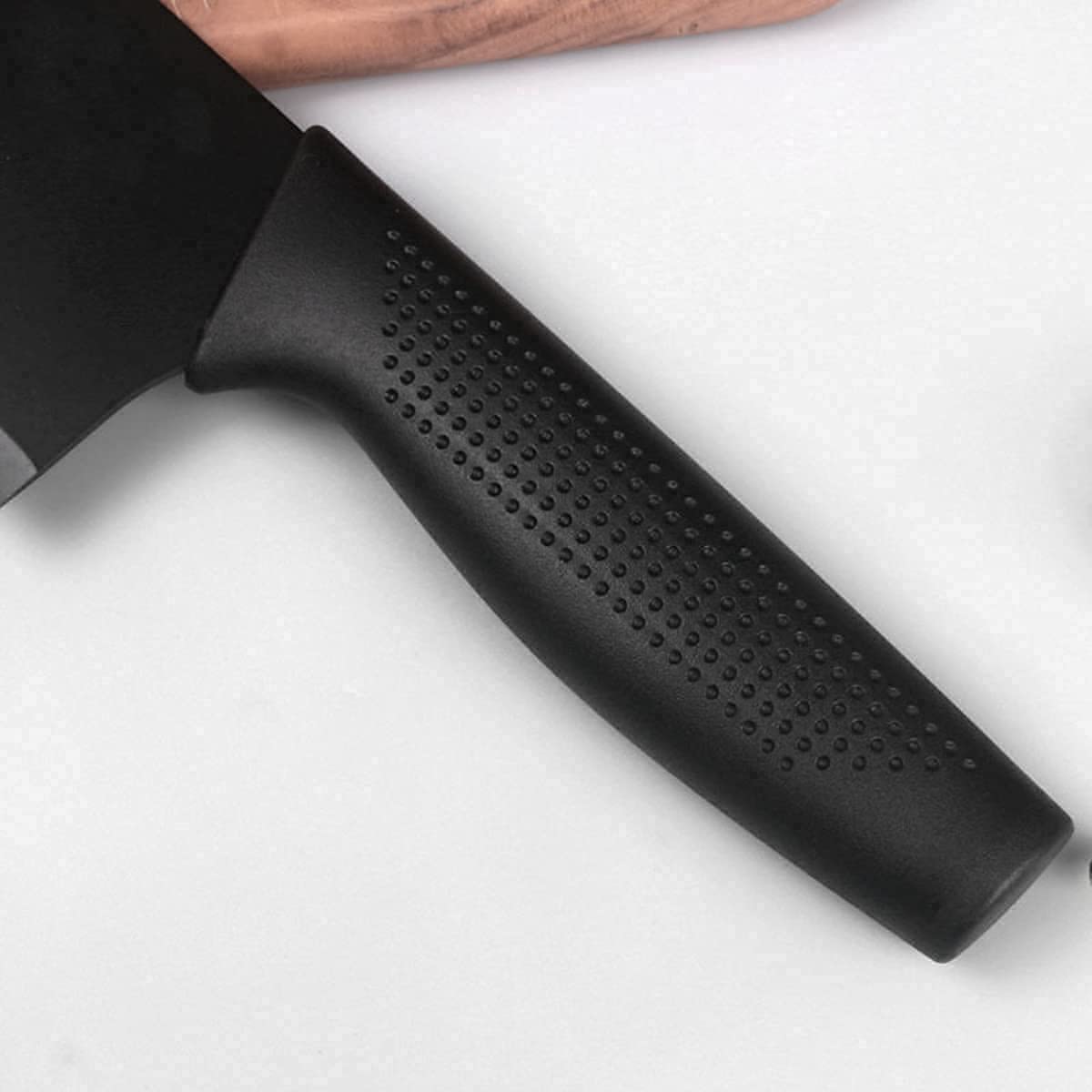 five stainless steel kitchen utility knives