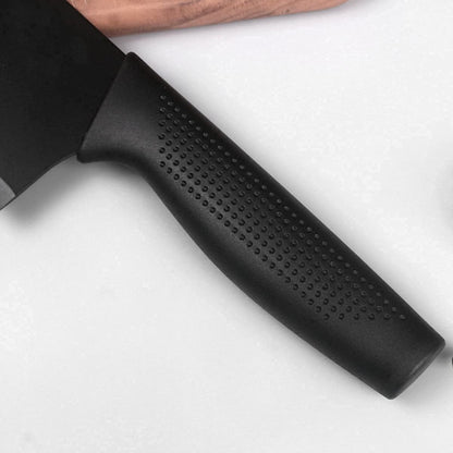 five stainless steel kitchen utility knives