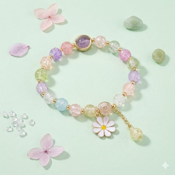 multi-color pastel beaded bracelet