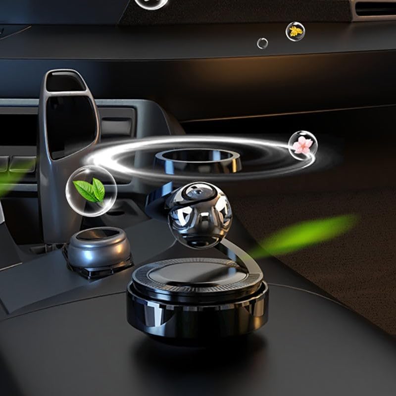 Plastic Solar Powered Levitating Ball Illusion Car Interior Dashboard Air Freshener