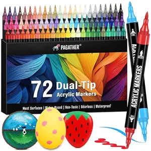 Dual-Tip Acrylic Paint Marker Set