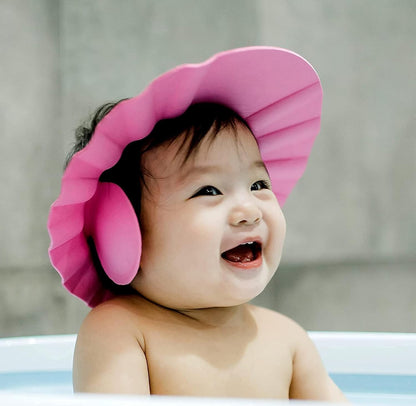 Silicone Baby Bath Shower Cap with Adjustable Snap Buttons (Pack of 2)