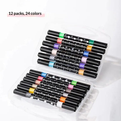 Glitter Brush Marker Set