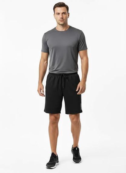 2 Comfortable Cotton Rich Shorts For Mens With Free Leatherite Wallet And Digital Watch