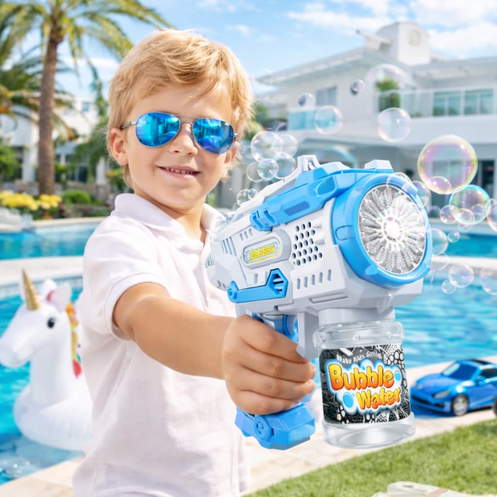 Hole battery operated Bubbles Gun Toys for Boys and Girls