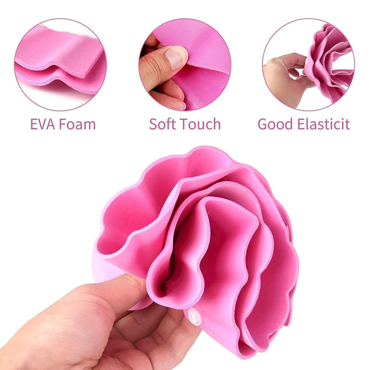Silicone Baby Bath Shower Cap with Adjustable Snap Buttons (Pack of 2)