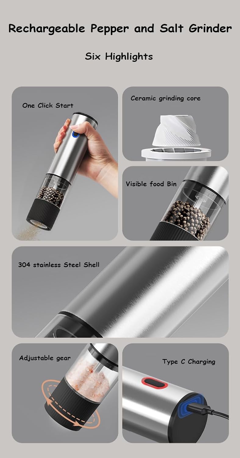2 In 1 Salt & Pepper Grinder