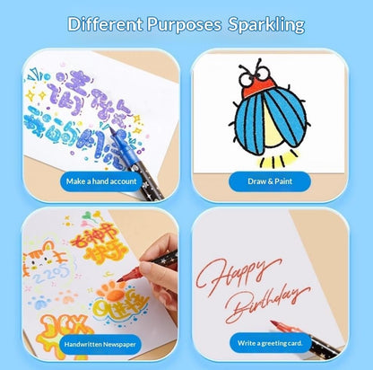 Glitter Brush Marker Set