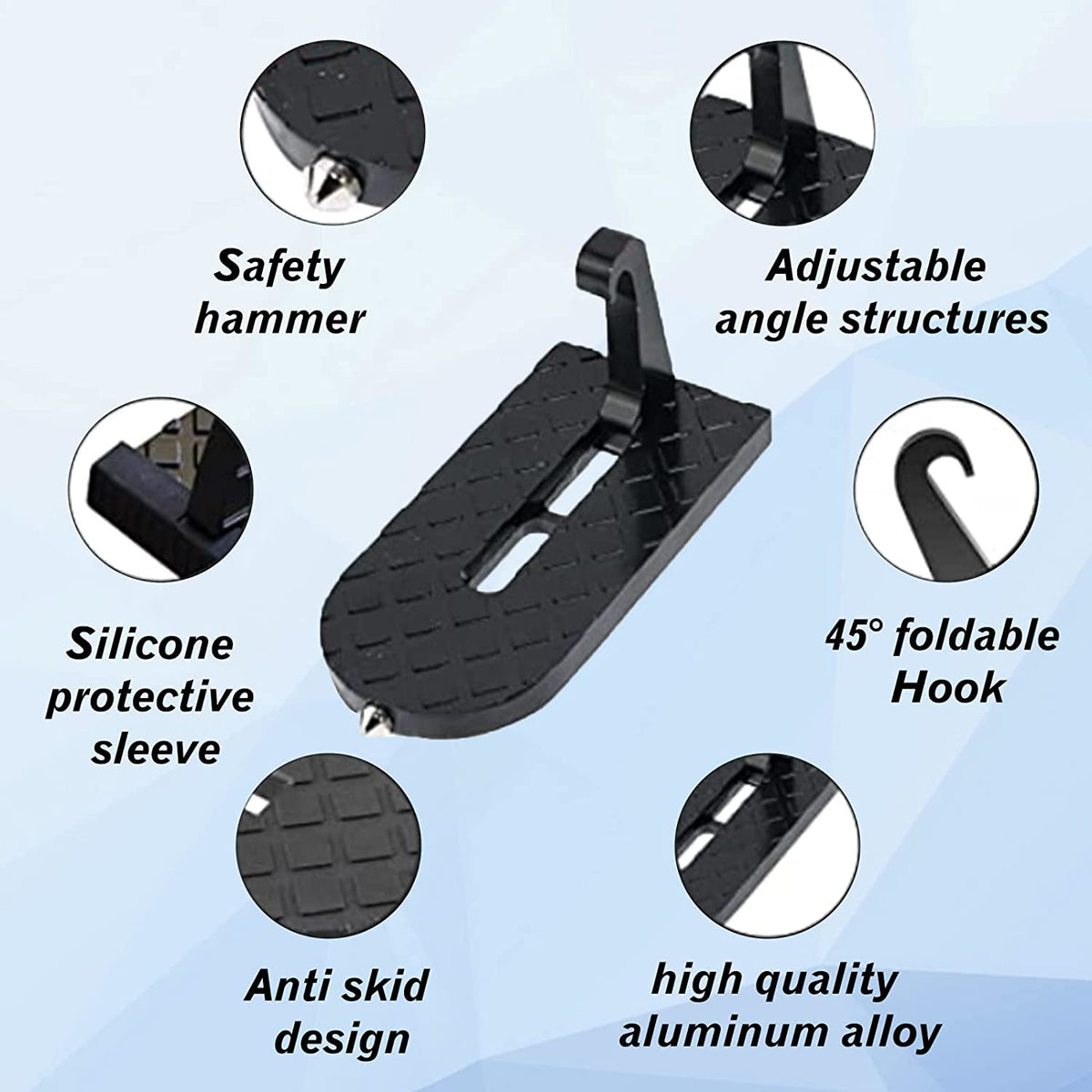 Universal foldable car door step