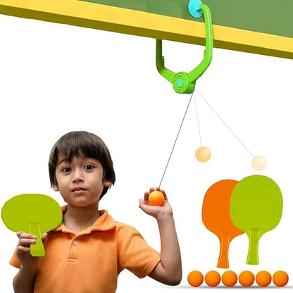 Hanging Table Tennis Trainer 3 Ping Pong Ball & 1 Pair Self Training Gaming Set Tennis Kit