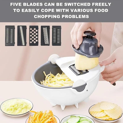 9 In 1 Multi-functional Chopper Rotate Vegetable
