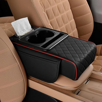 Smart Console Armrest Organizer with Storage Cup Holder & Phone Slot