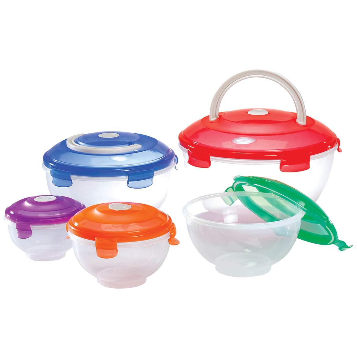 10 Pcs See Through Push & Lock Bowl Set