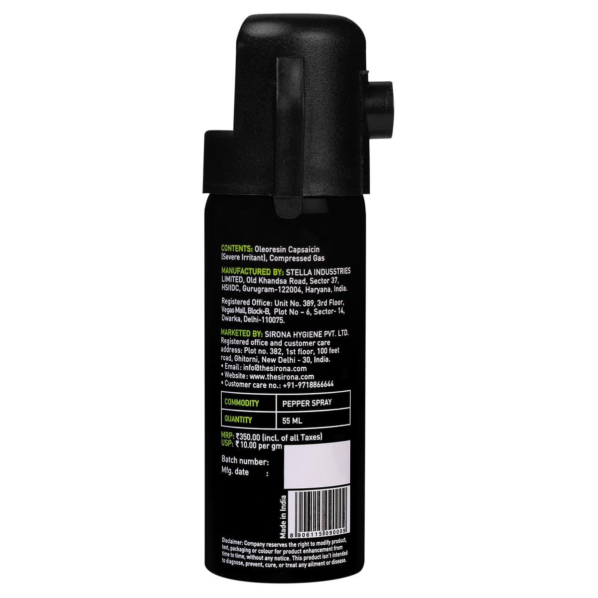 Self-protection Pepper spray