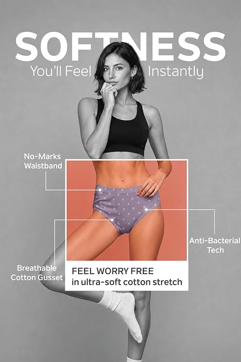 Pack of 3 High Waist Hipster Panties